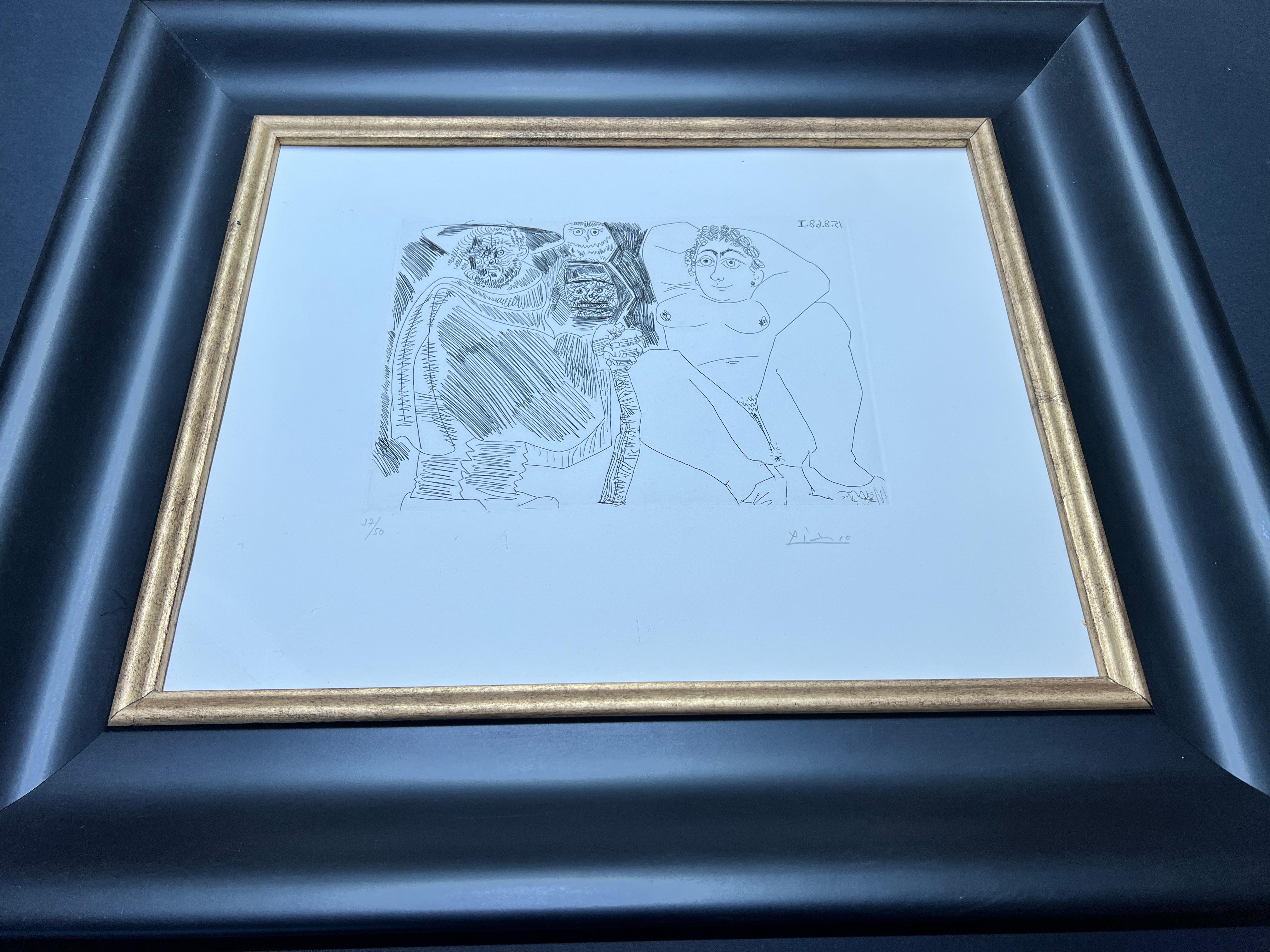 Pablo Picasso ( 1881 – 1973 ) – hand-signed etching on wove paper – 1968 For Sale 5