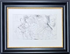 Pablo Picasso ( 1881 - 1973 ) - grabado firmado a mano sobre papel BFK Rives - 1968