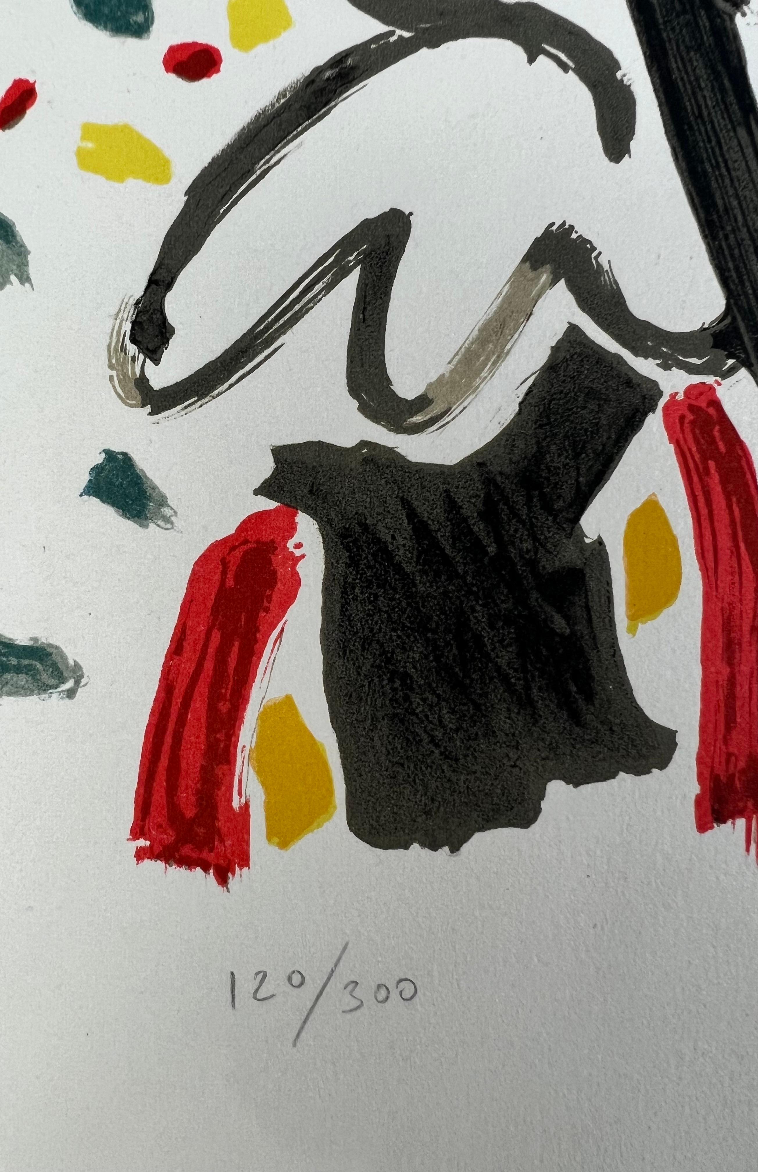 Pablo Picasso ( 1881 - 1973  ) - La Folie - Litografía en color firmada a mano - 1958 2