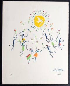 Pablo Picasso ( 1881 – 1973 ) – Hand-signed color lithograph on Arches – 1959