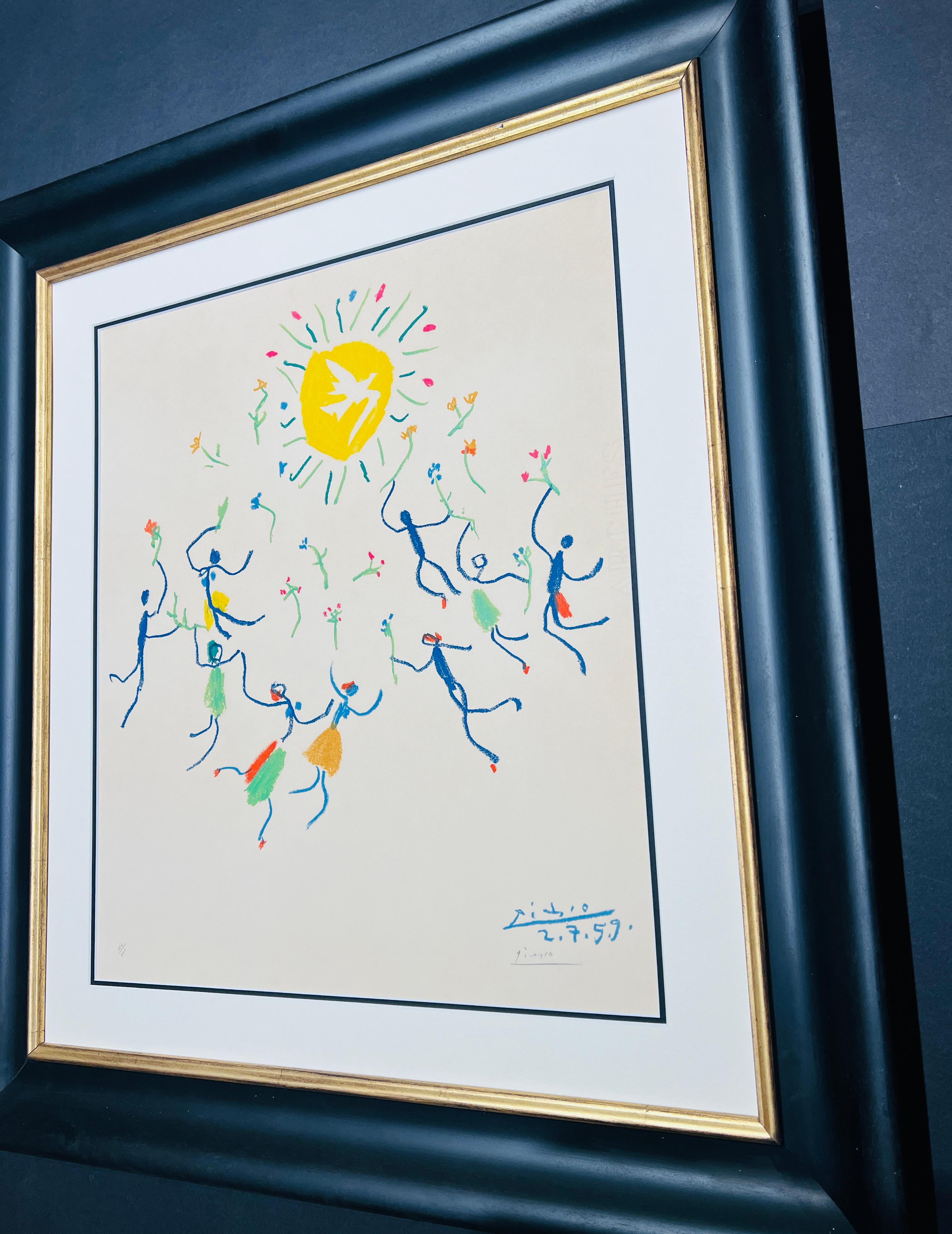 Pablo Picasso ( 1881 – 1973 ) – Hand-signed color lithograph on Arches – 1959 3
