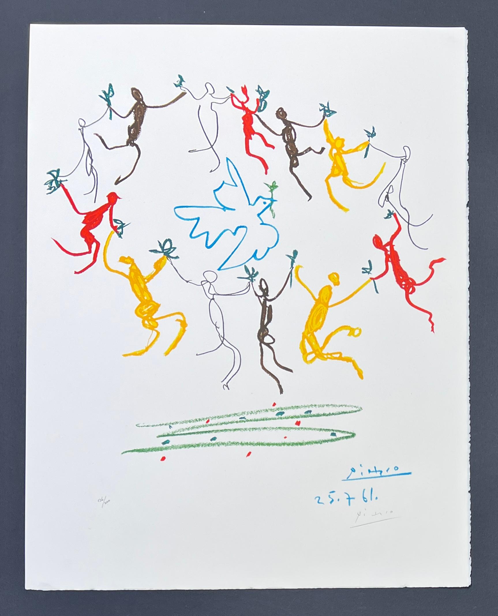 Pablo Picasso ( 1881 – 1973 ) – hand-signed color lithograph on Arches – 1961 1