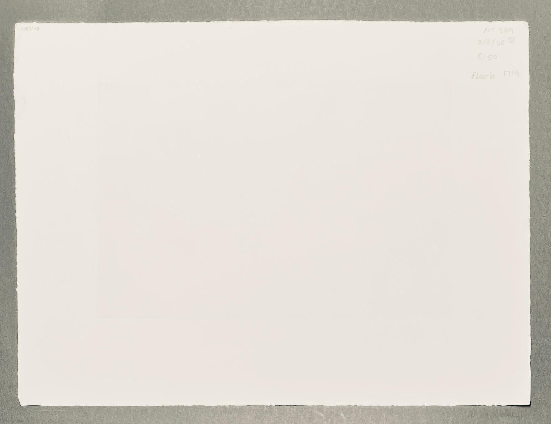 Pablo Picasso ( 1881 - 1973 ) - grabado firmado a mano sobre papel BFK Rives - 1968 9