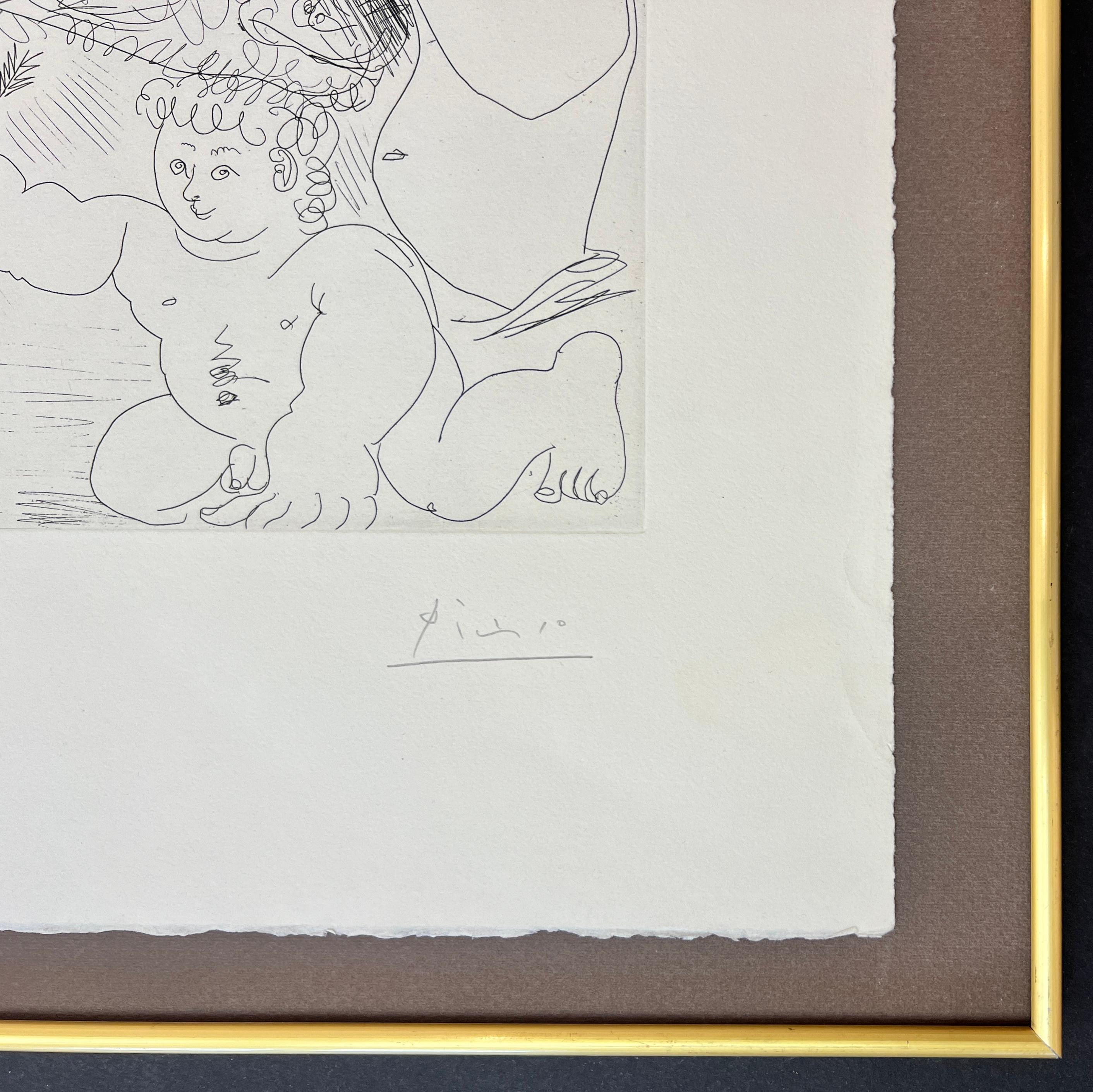 Pablo Picasso ( 1881 - 1973 ) - acquaforte firmata a mano su carta Rives - 1968 2