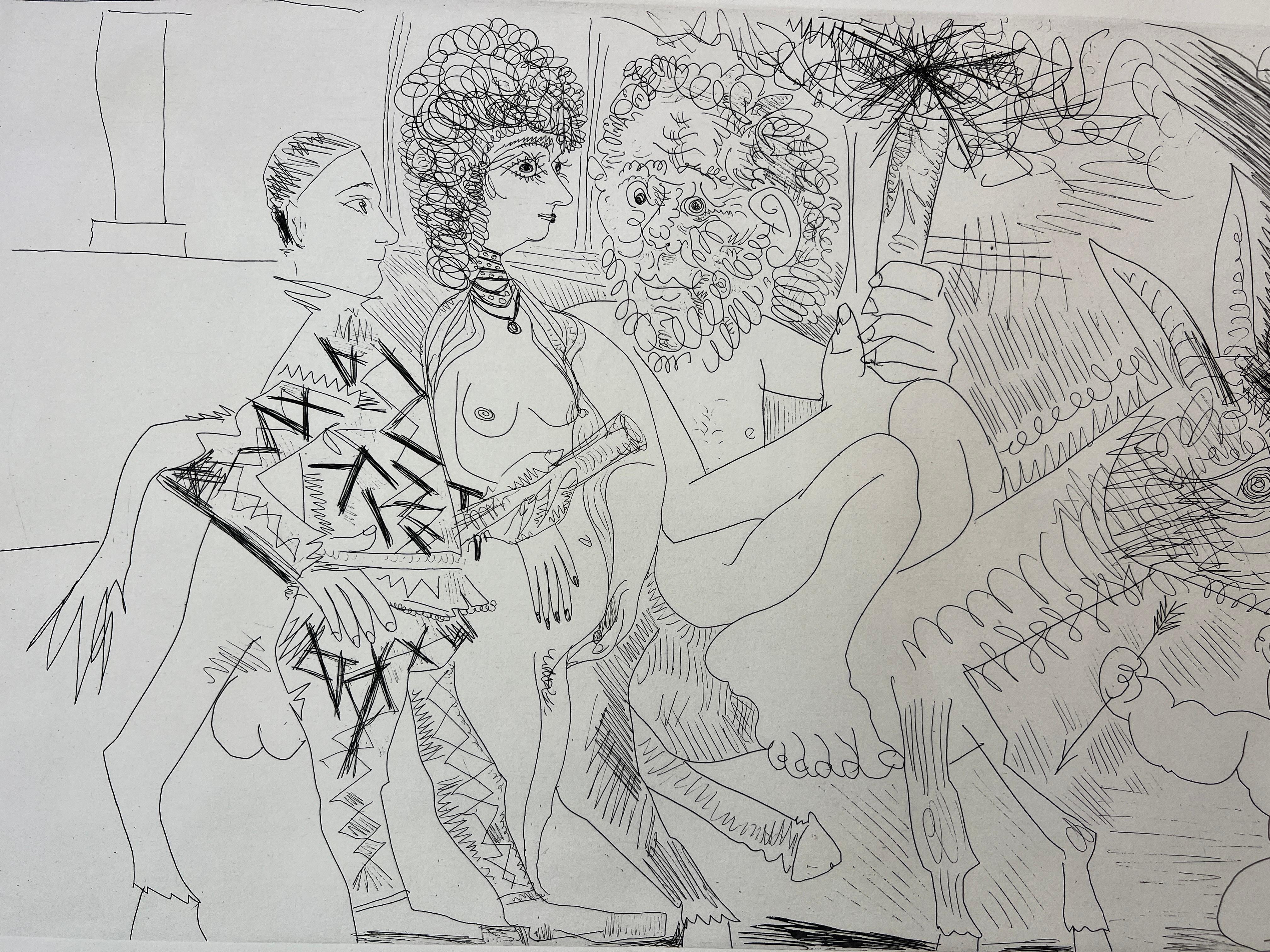 Pablo Picasso ( 1881 - 1973 ) - acquaforte firmata a mano su carta Rives - 1968 4