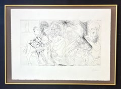 Pablo Picasso ( 1881 - 1973 ) - acquaforte firmata a mano su carta Rives - 1968
