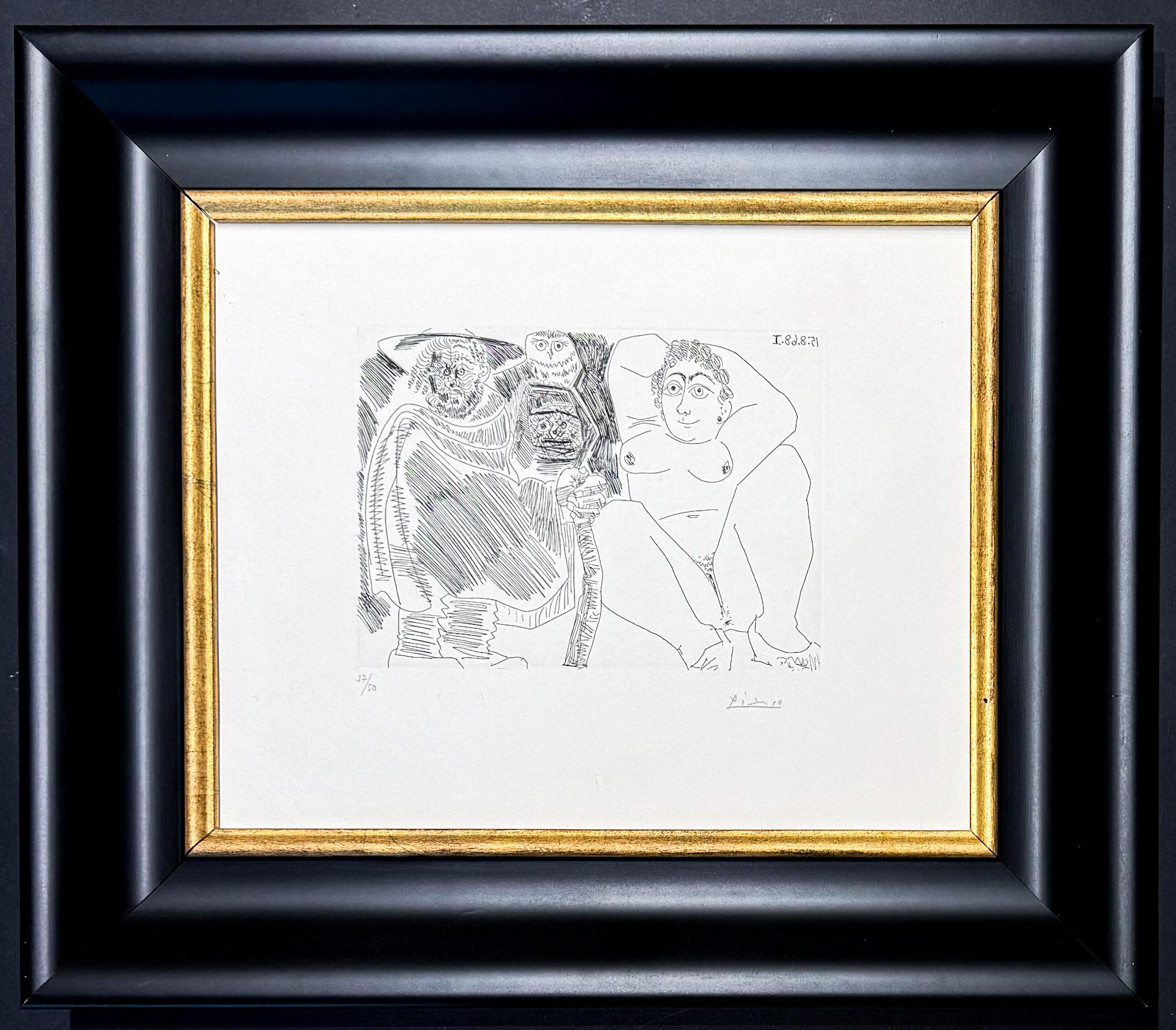 Pablo Picasso ( 1881 – 1973 ) – hand-signed etching on wove paper – 1968 For Sale 1