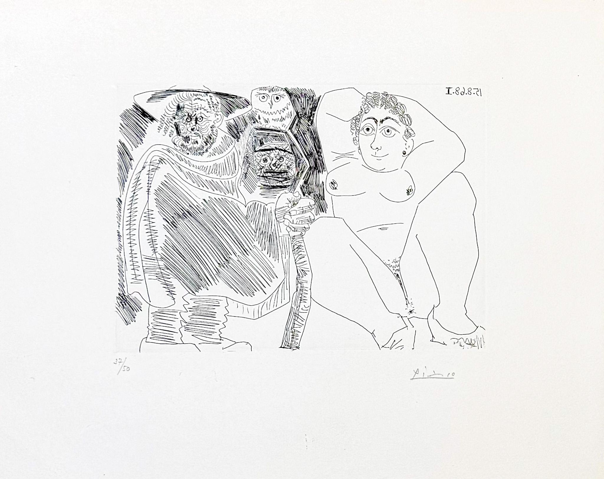 Pablo Picasso ( 1881 – 1973 ) – hand-signed etching on wove paper – 1968