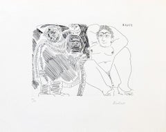 Pablo Picasso ( 1881 - 1973 ) - acquaforte firmata a mano su carta intelata - 1968