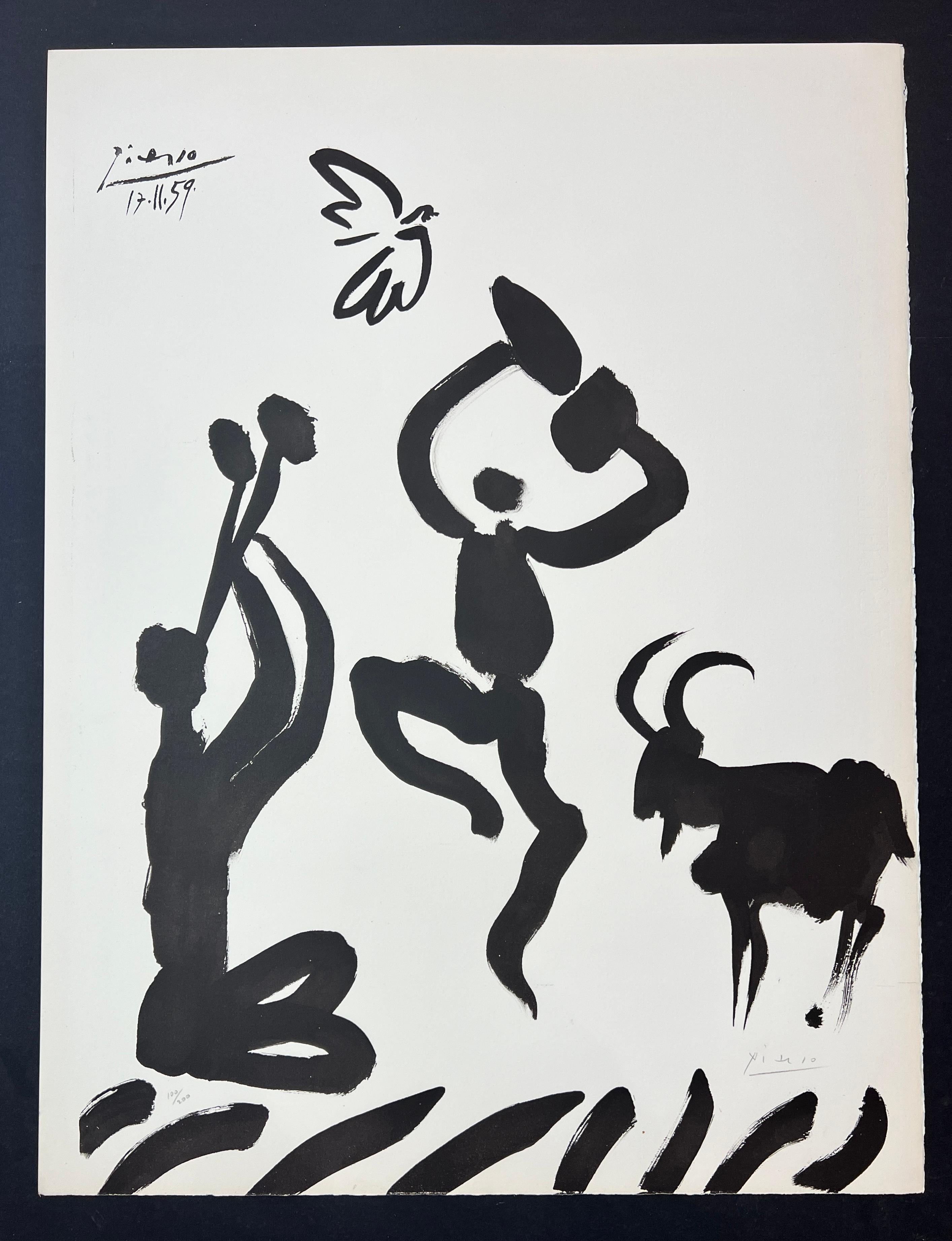 Pablo Picasso ( 1881 – 1973 ) – hand-signed lithograph on Arches – 1959 3