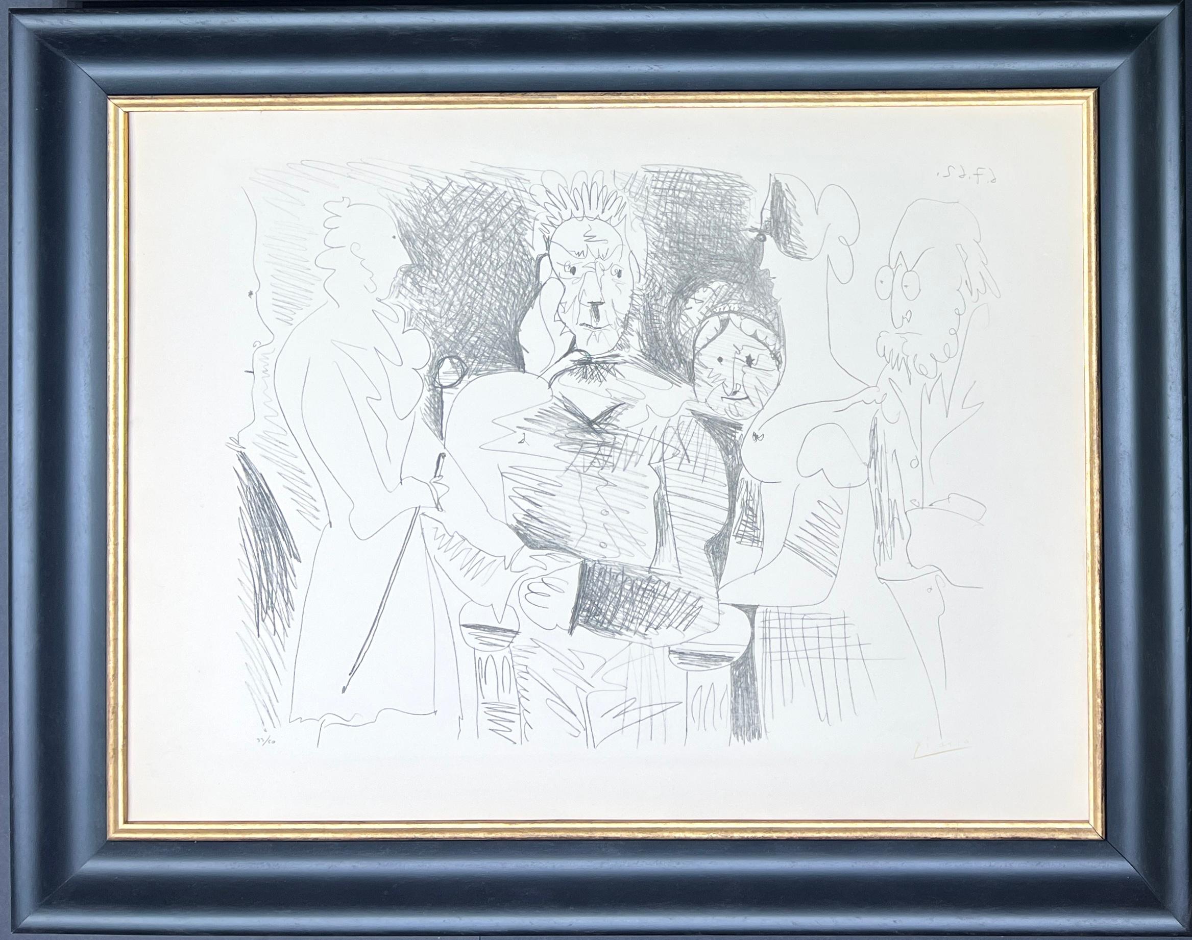 Pablo Picasso ( 1881 - 1973 ) - lithographie signée sur Arches-1962 (Bloch103)