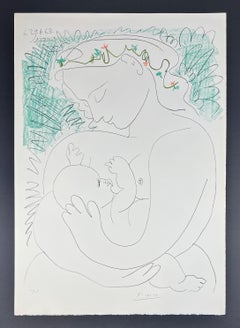 Pablo Picasso ( 1881 - 1973 ) - handsignierte Lithographie auf Arches - 1963