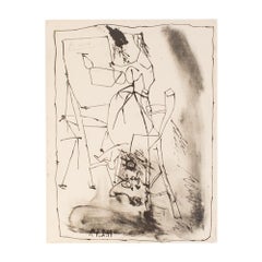 Pablo Picasso (1881 - 1973), La Jeune Artiste (The Young Artist), 1949, Signed.