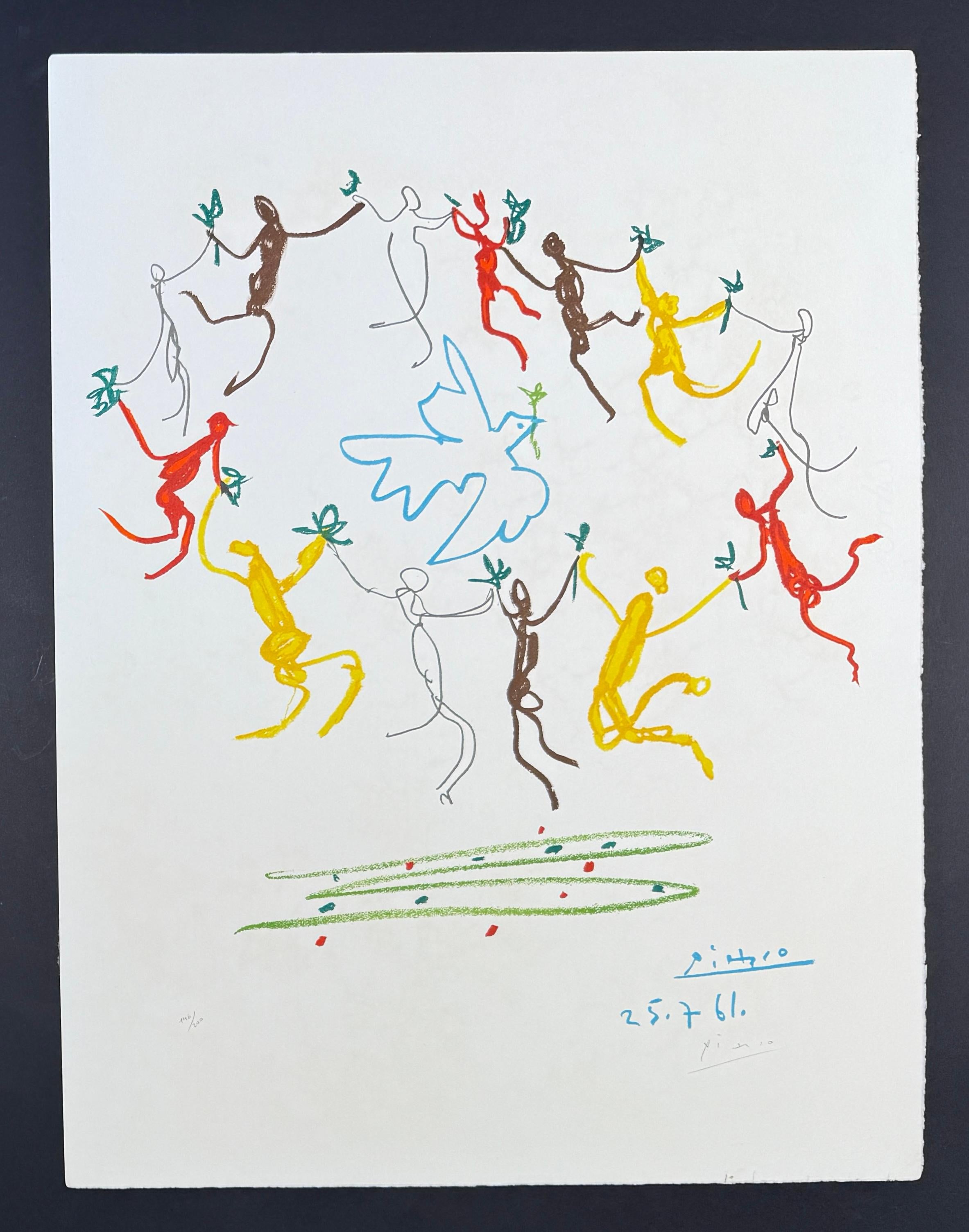 Pablo Picasso (1881 - 1973) - La ronde de la jeunesse - Litografía en color - 1961 en venta 1