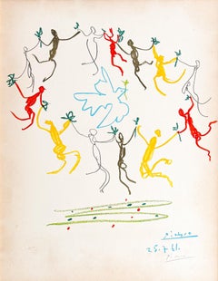 Pablo Picasso (1881 - 1973) - La ronde de la jeunesse - Color lithograph - 1961