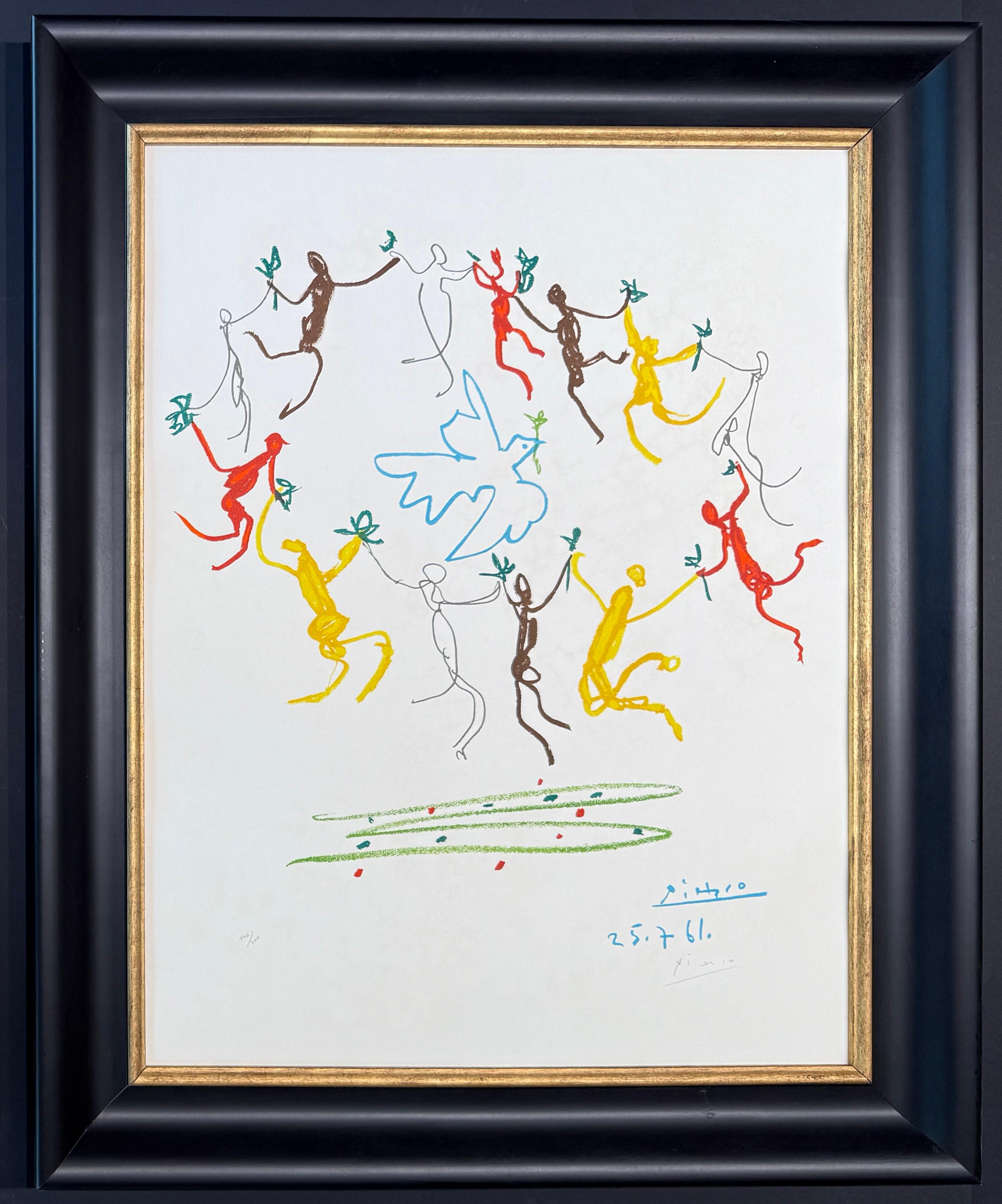 litografía en color sobre papel Arches , editado en 1961
Edición limitada de 200 ejemplares , numerados 146/200 en la parte inferior izquierda
Firmado a mano por Pablo Picasso a lápiz en el margen inferior derecho
tamaño del papel: : 65,5 x 50,5 cm