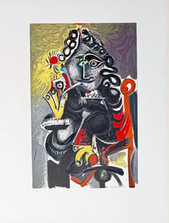 Pablo Picasso (1881–1973) - Le Cavalier - Color lithograph on Arches paper - 196