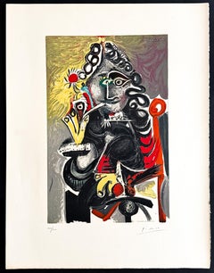 Pablo Picasso (1881–1973) - Le Cavalier - Color lithograph on Arches paper - 196