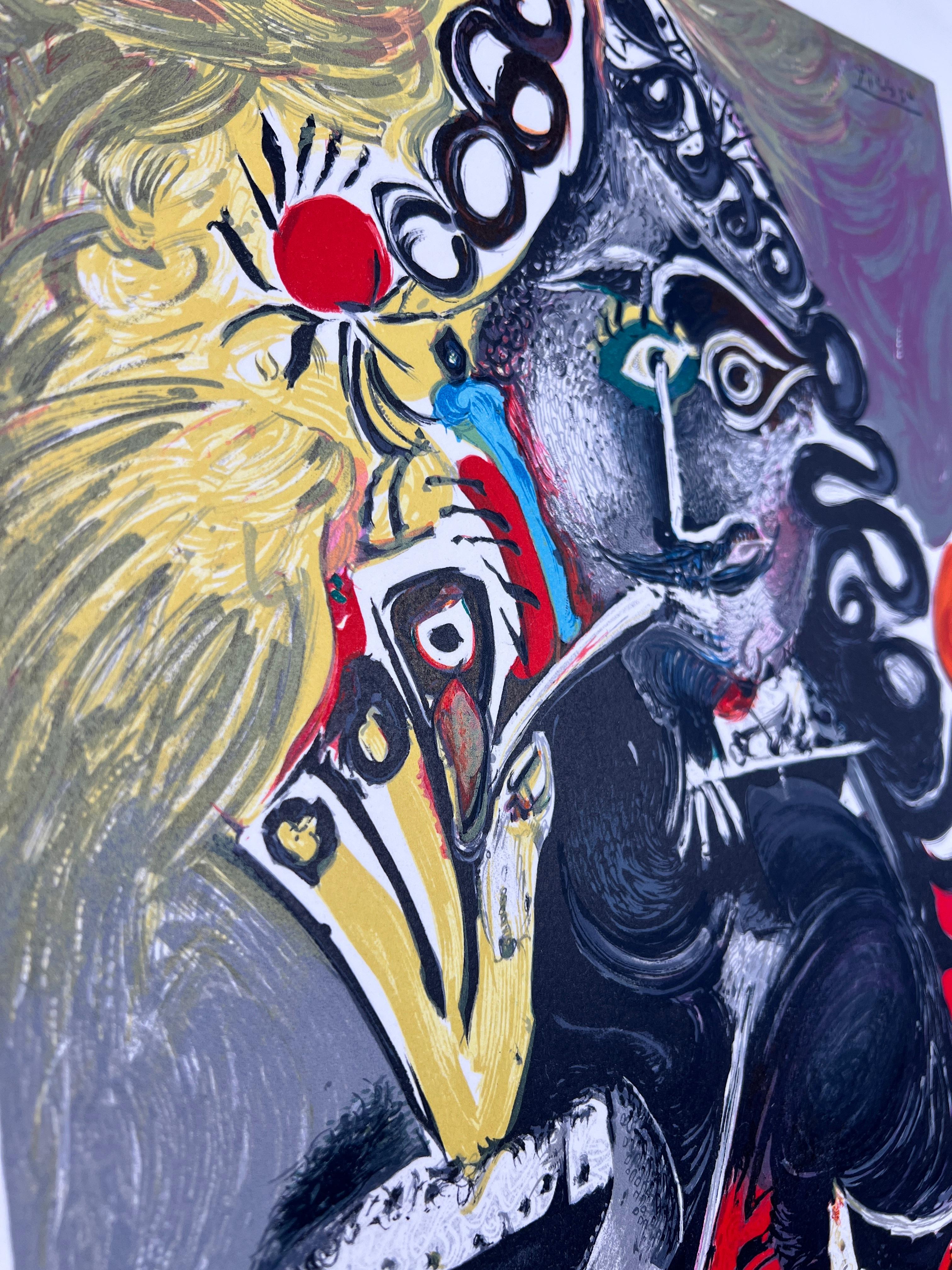 After Pablo Picasso (1881–1973) - Le Cavalier - Color lithograph on Arches -1968 4