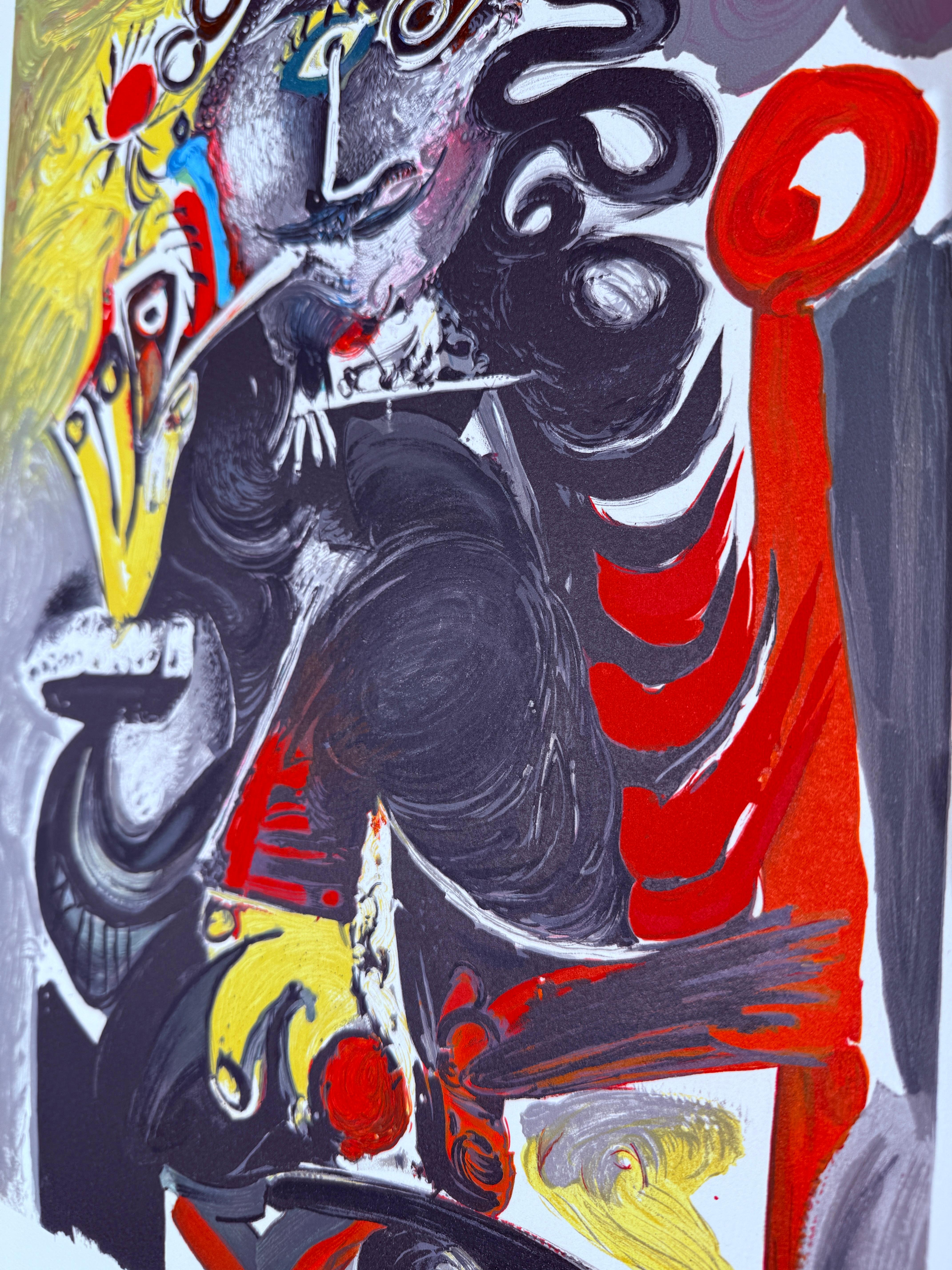 Pablo Picasso (1881–1973) - Le Cavalier -Color lithograph on Arches paper - 1968 For Sale 3
