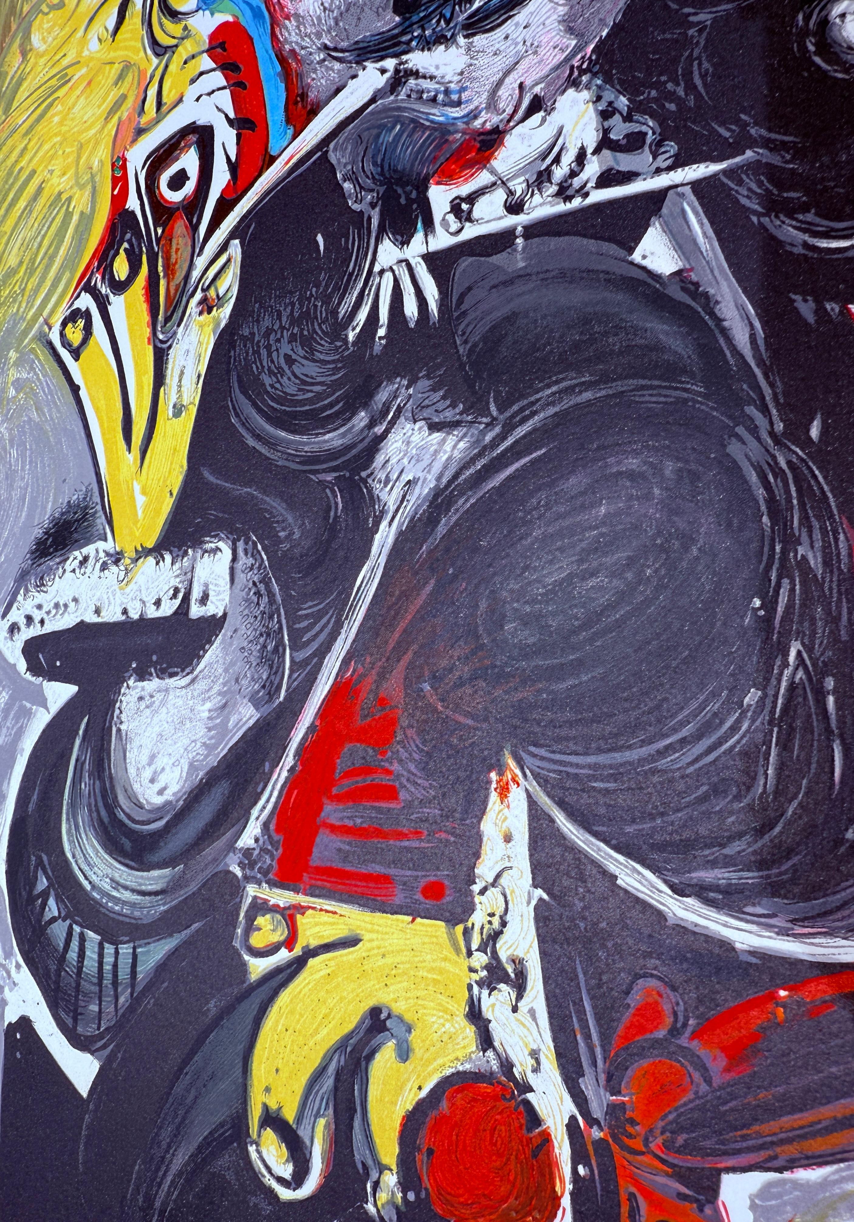 Pablo Picasso (1881–1973) - Le Cavalier -Color lithograph on Arches paper - 1968 For Sale 4