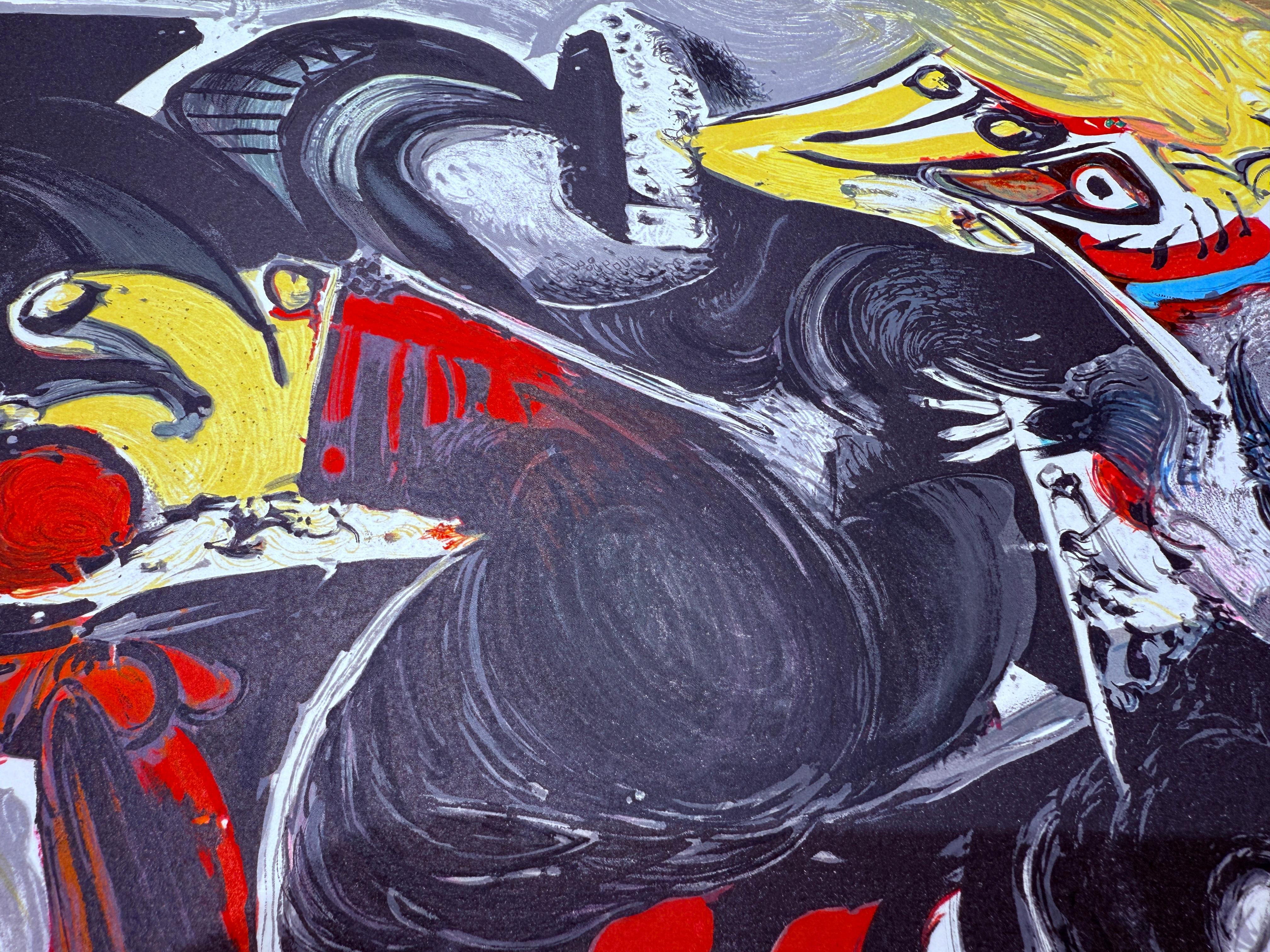 Pablo Picasso (1881–1973) - Le Cavalier -Color lithograph on Arches paper - 1968 For Sale 5