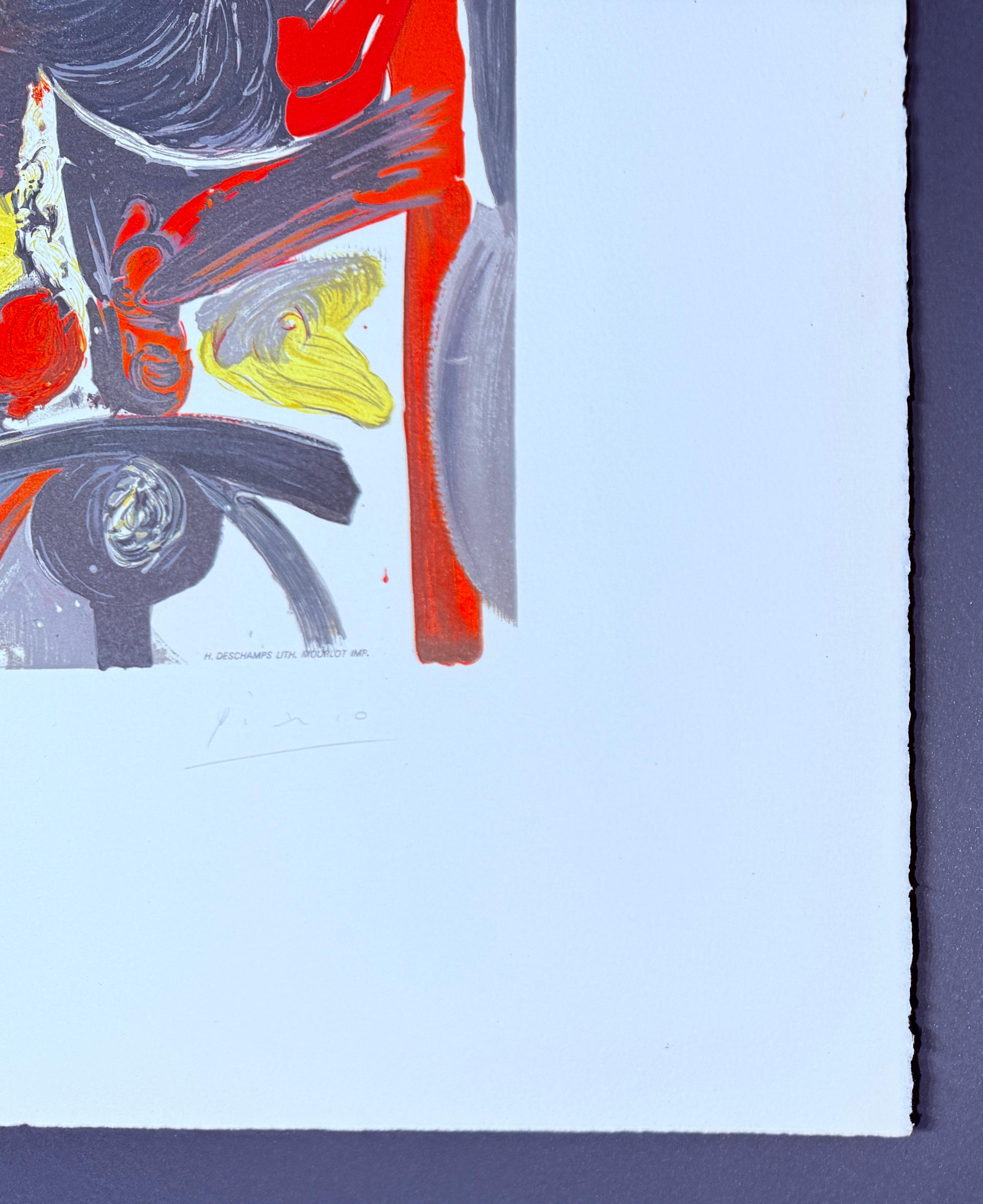 Pablo Picasso (1881–1973) - Le Cavalier -Color lithograph on Arches paper - 1968 For Sale 7