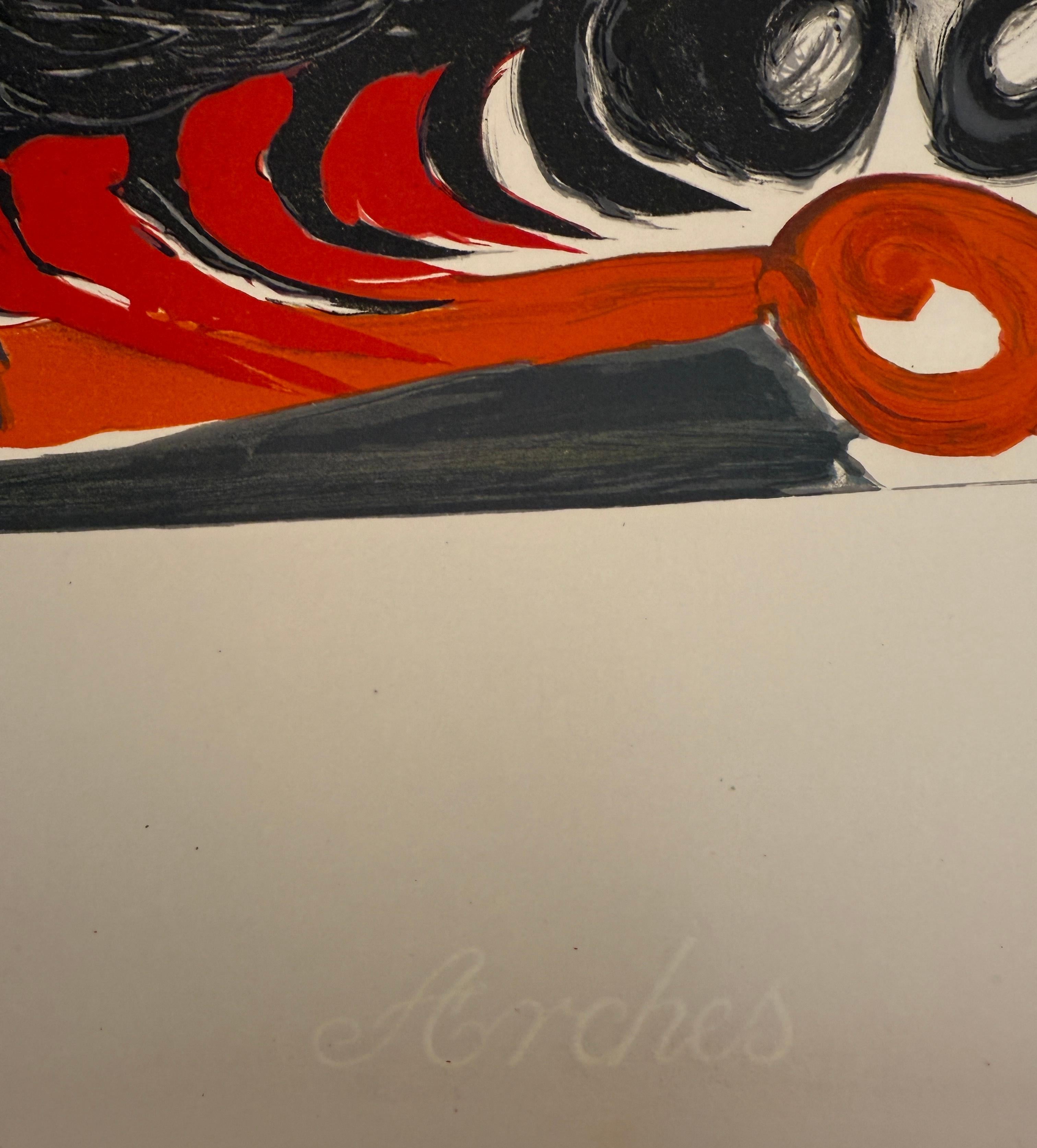 Pablo Picasso (1881-1973) - Le Cavalier - Lithographie en couleurs sur papier Arches en vente 2
