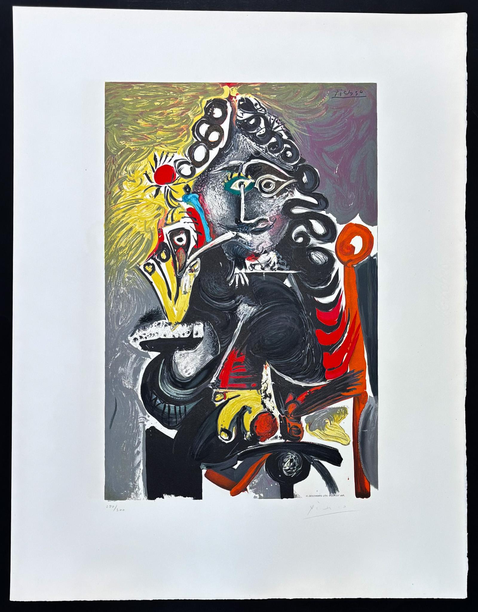 Pablo Picasso (1881-1973) - Le Cavalier - Lithographie en couleurs sur papier Arches en vente 2