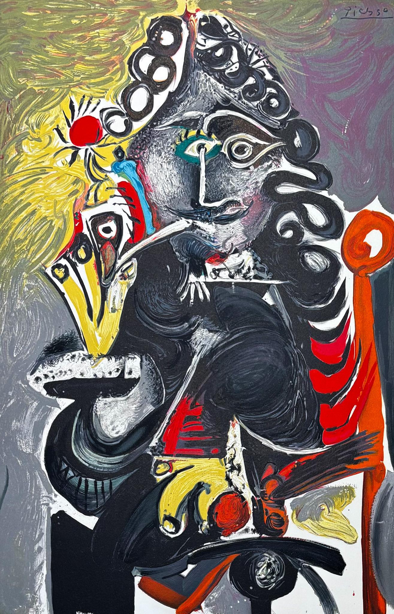 Pablo Picasso (1881-1973) - Le Cavalier - Lithographie en couleurs sur papier Arches en vente 3