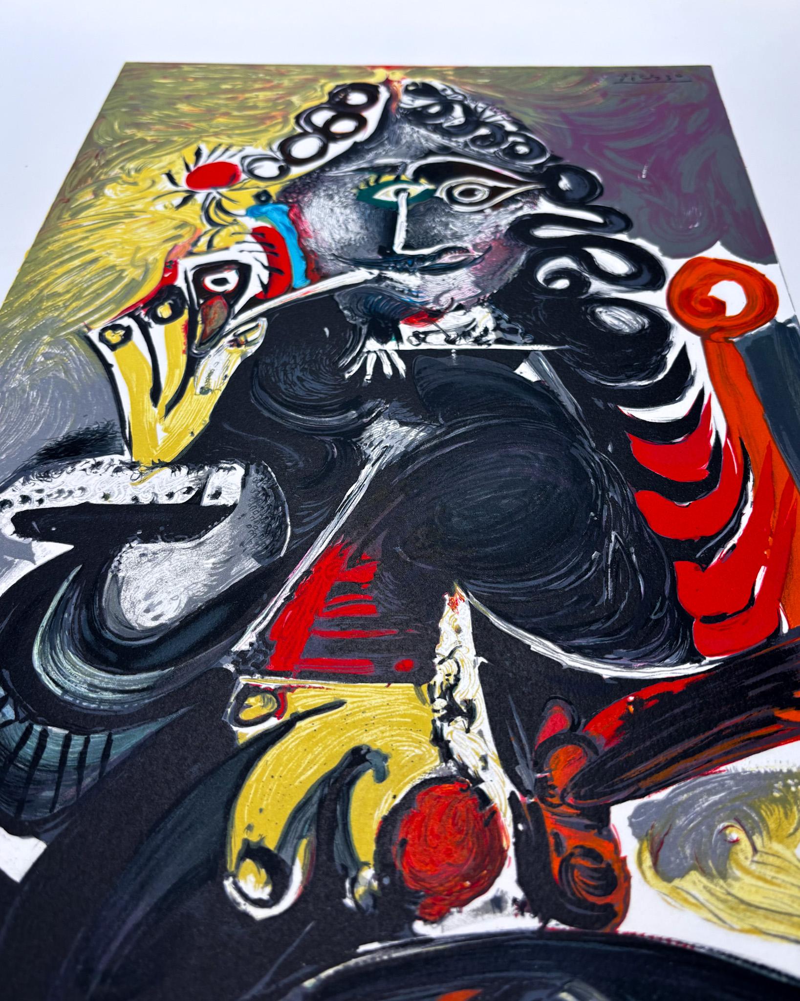 Pablo Picasso (1881–1973) - Le Cavalier - Color lithograph on Arches paper For Sale 4