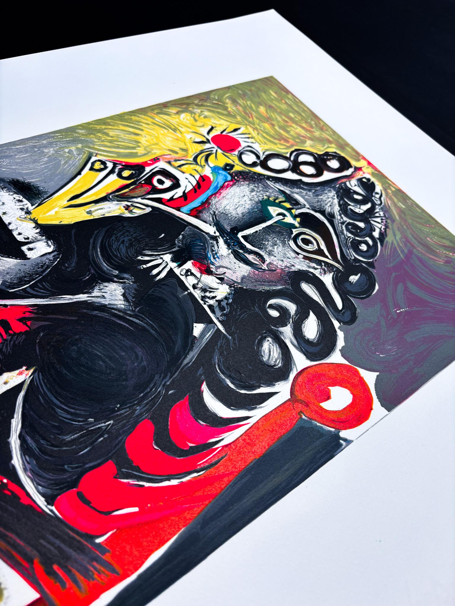 Pablo Picasso (1881-1973) - Le Cavalier - Lithographie en couleurs sur papier Arches en vente 5