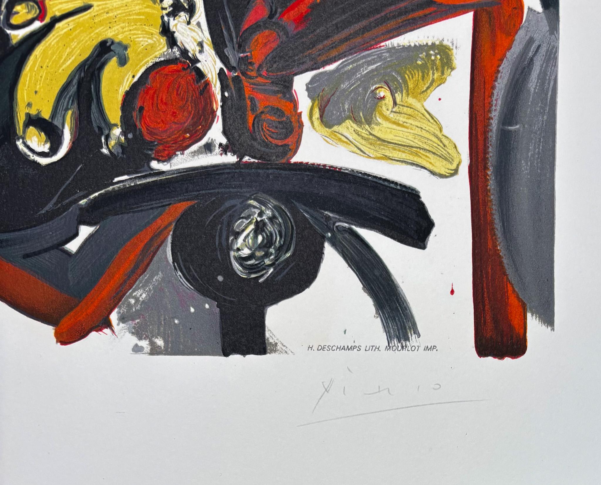 Pablo Picasso (1881–1973) - Le Cavalier - Color lithograph on Arches paper For Sale 6