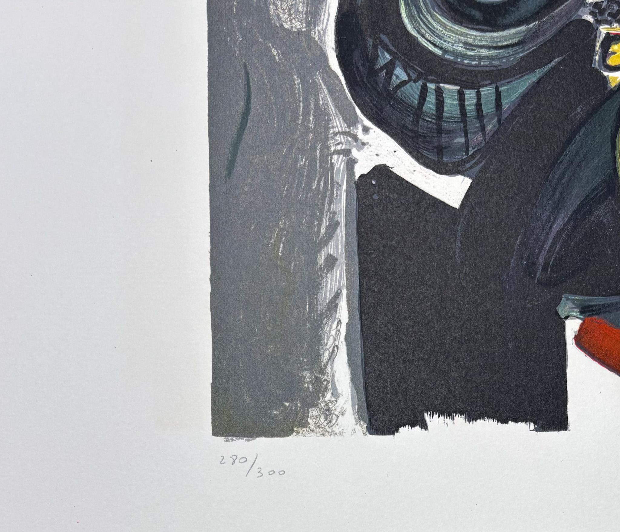 Pablo Picasso (1881–1973) - Le Cavalier - Color lithograph on Arches paper For Sale 7