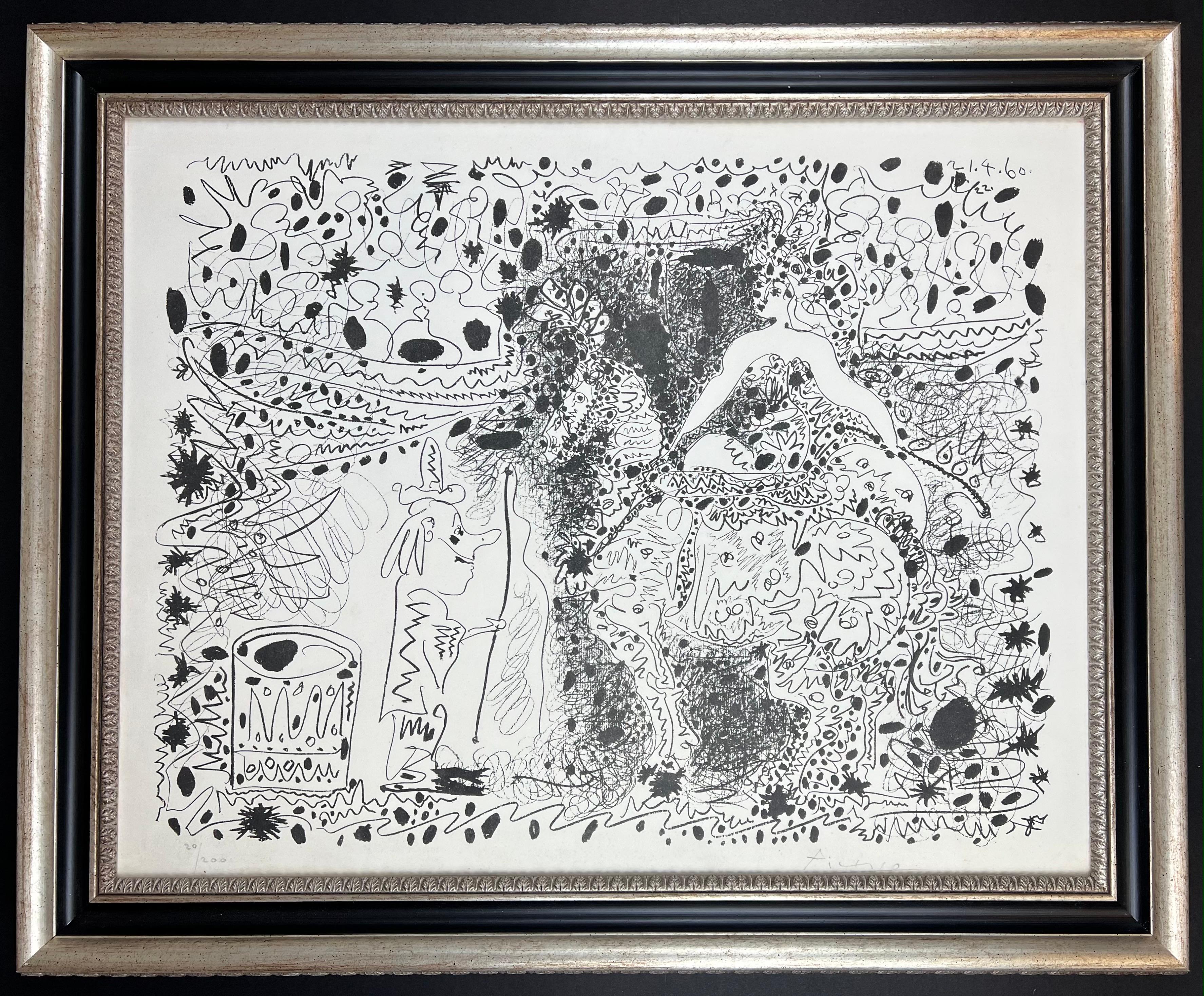 Litografia edita nel 1960
Edizione limitata di 200 copie
firmata a matita dall'artista e numerata come: 20/200
formato carta: 56 x 70,8 cm
Dimensioni della cornice: 70 x 85 cm
importante cornice in legno inclusa
condizioni molto buone

Una copia