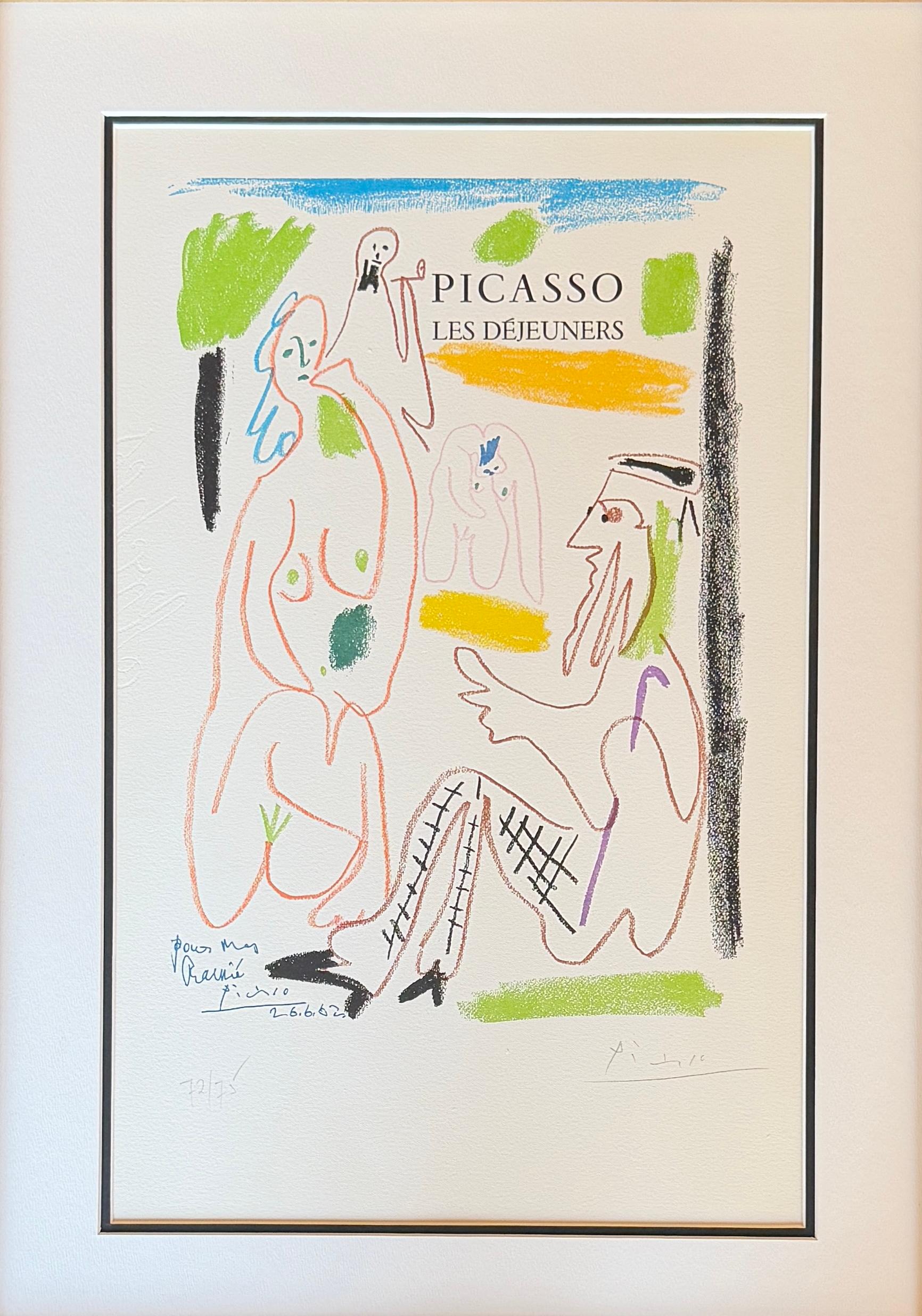 Pablo Picasso (1881-1973) - Los Desayunos -  Litografía firmada a mano - 1962 en venta 1