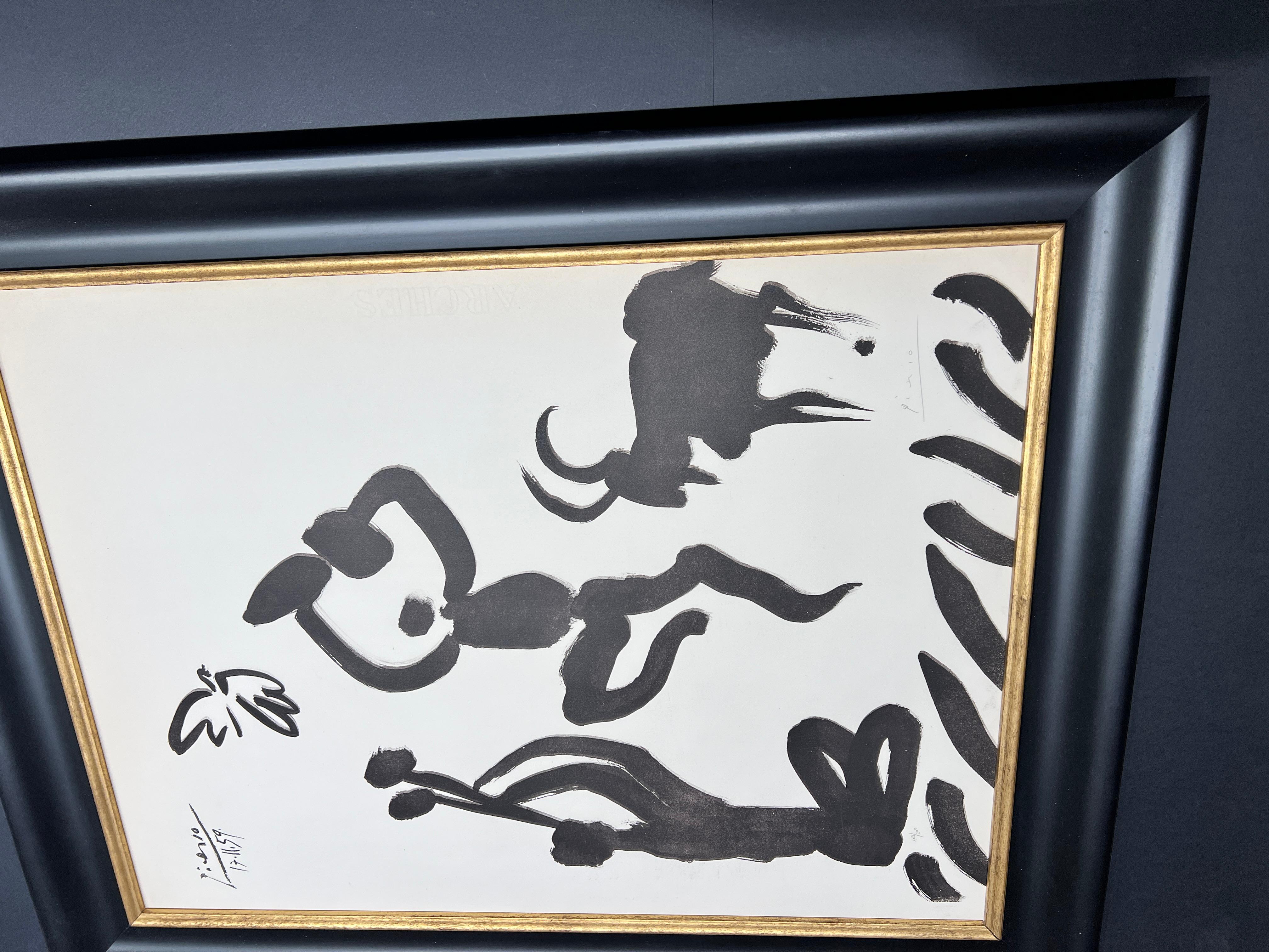Pablo Picasso (1881-1973) - Lithograph on Arches paper - 1959 For Sale 3