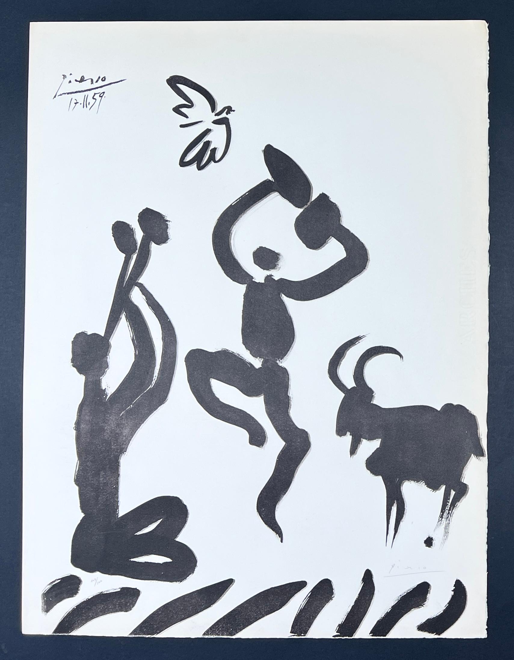 Pablo Picasso (1881-1973) - Lithograph on Arches paper - 1959 For Sale 4