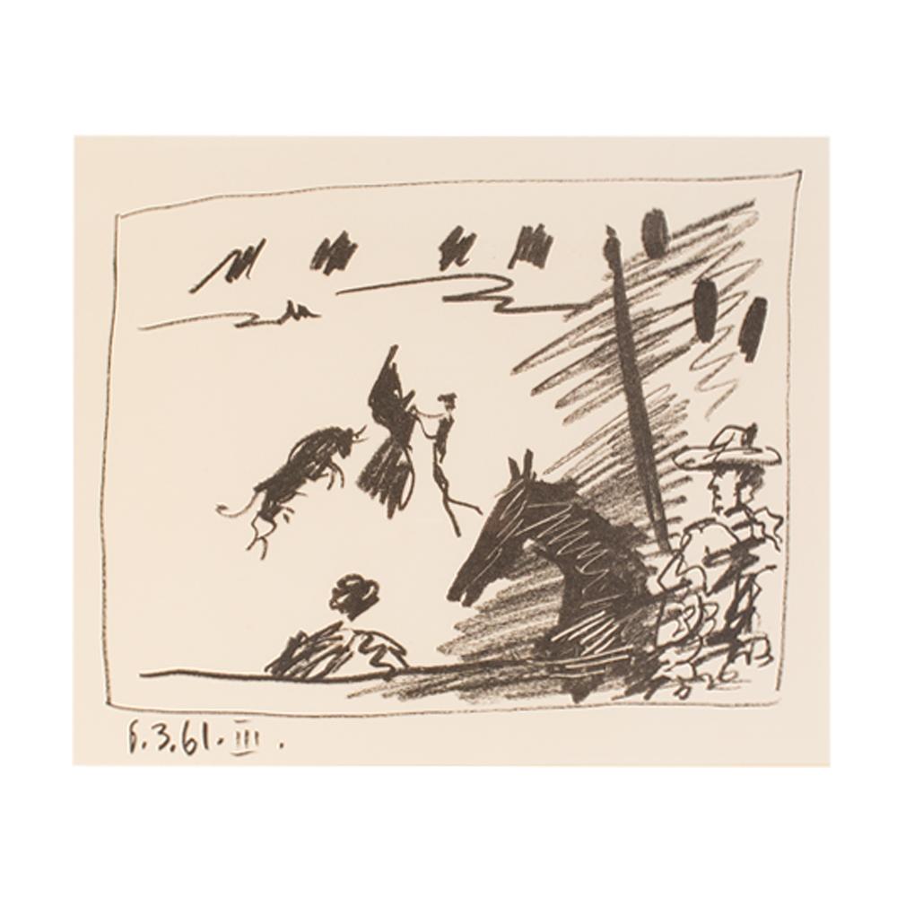 Pablo Picasso (1881 - 1973), Pass with the Cape, Jeu de la Cape, Circa 1961. For Sale 1