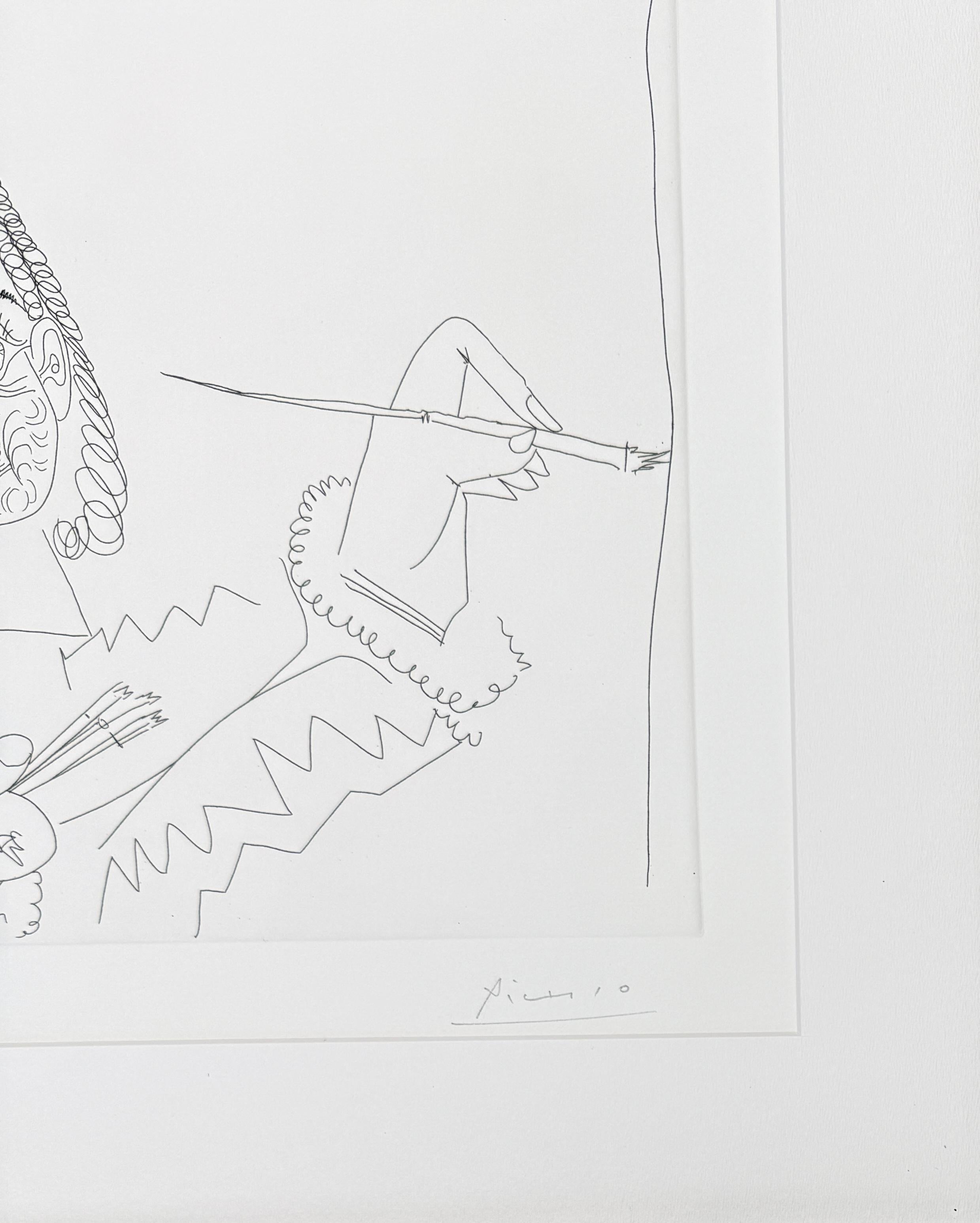 Pablo Picasso (1881–1973) - Peintre Rembranesque avec son Modèle - Etching For Sale 4