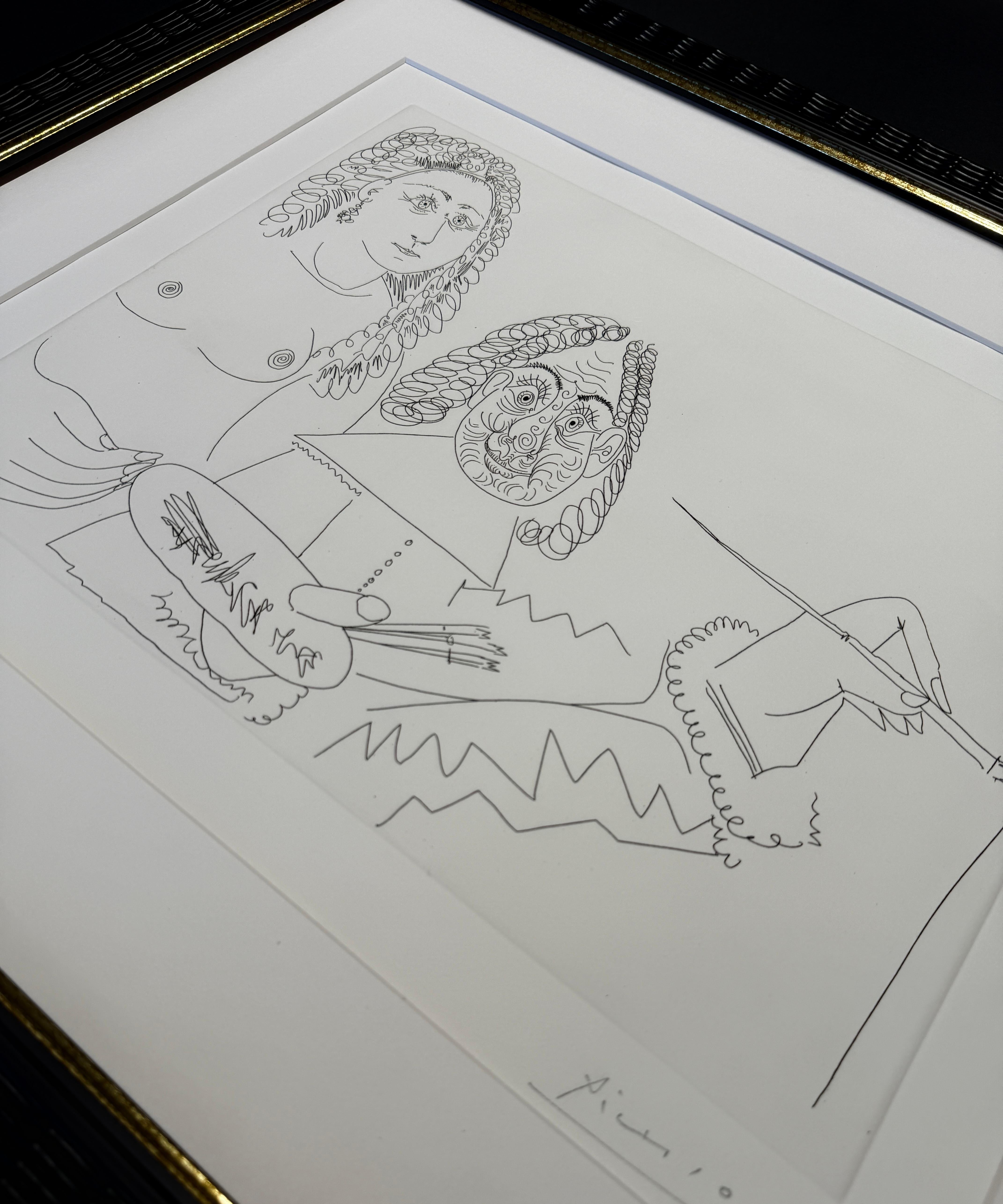 Pablo Picasso (1881–1973) - Peintre Rembranesque avec son Modèle - Etching For Sale 6