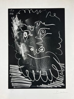 Pablo Picasso ( 1881 – 1973 ) – Tête d’Homme Barbu – hand-signed Aquatint on BFK
