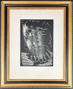 Pablo Picasso ( 1881 – 1973 ) – Tête d’Homme Barbu – hand-signed Aquatint on BFK