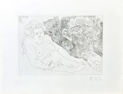 Pablo Picasso (1881–1973) - VIEUX PEINTRE ET VIEUX MODELE - etching on paper