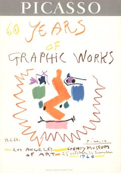 Pablo Picasso „60 Years of Graphic Works“ 1966-ORIGINAL LITHOGRAPH