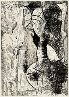 Pablo Picasso Abstract Etching, Unsigned, 1971, Series 156