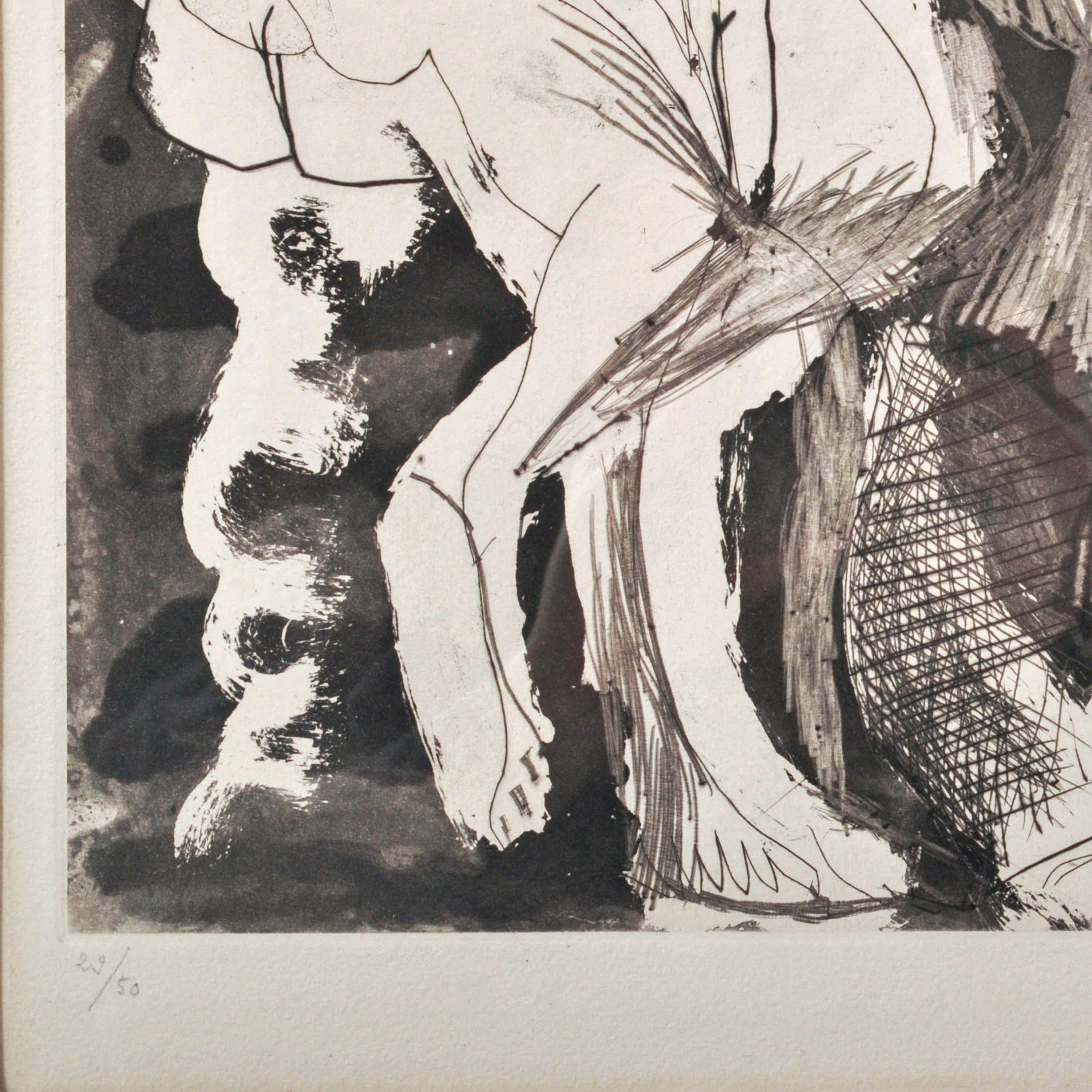 Pablo Picasso Aquatint Femmes nues au Miroir Sable Mouvant Signed Numbered 1965 7