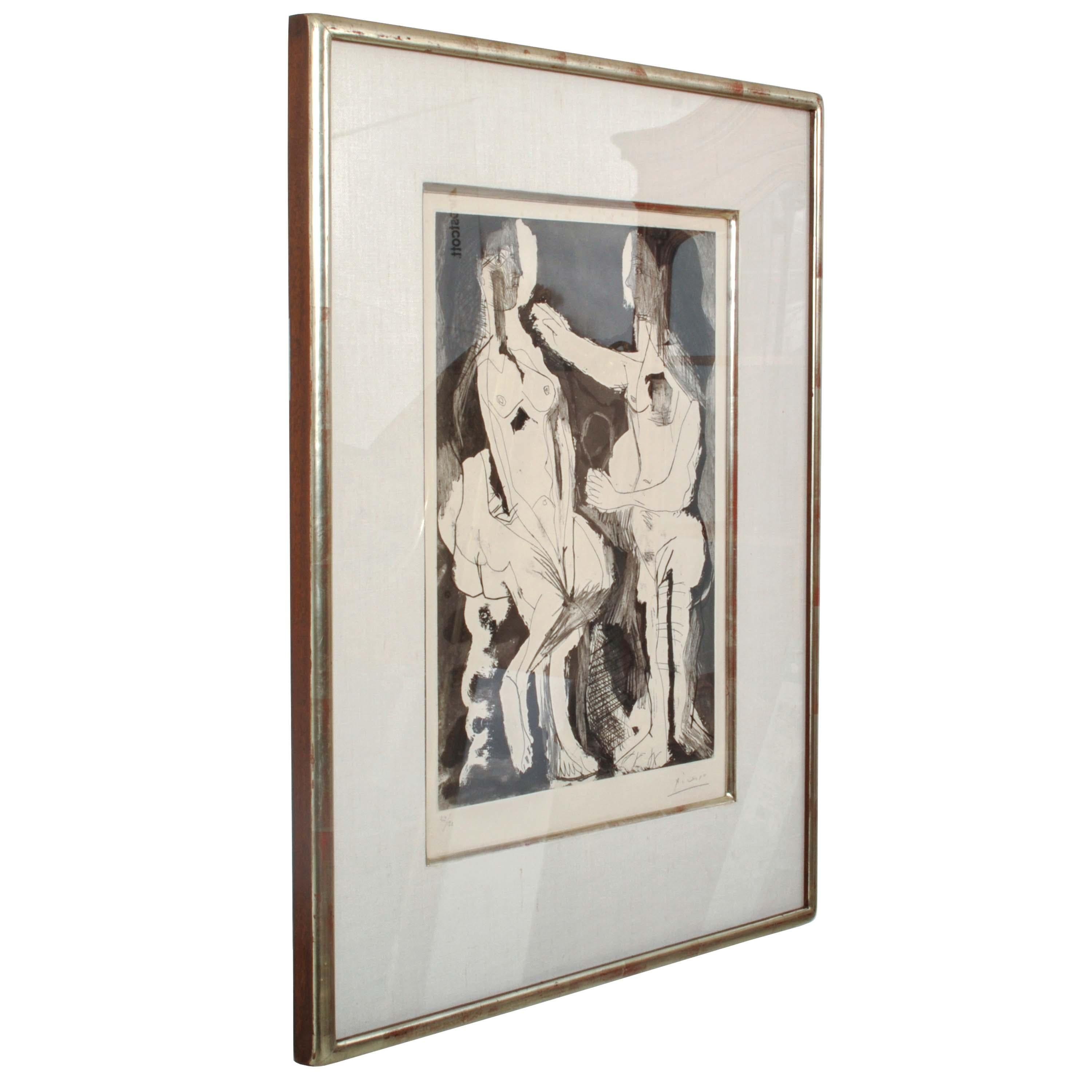 Pablo Picasso Aquatint Femmes nues au Miroir Sable Mouvant Signed Numbered 1965 11