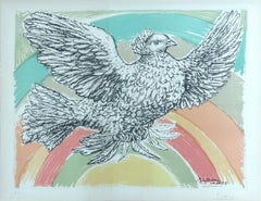 PABLO PICASSO 'ARC EN CIEL (COLOMBE VOLANT) - 1952, SIGNED & NUMBERED LITHOGRAPH