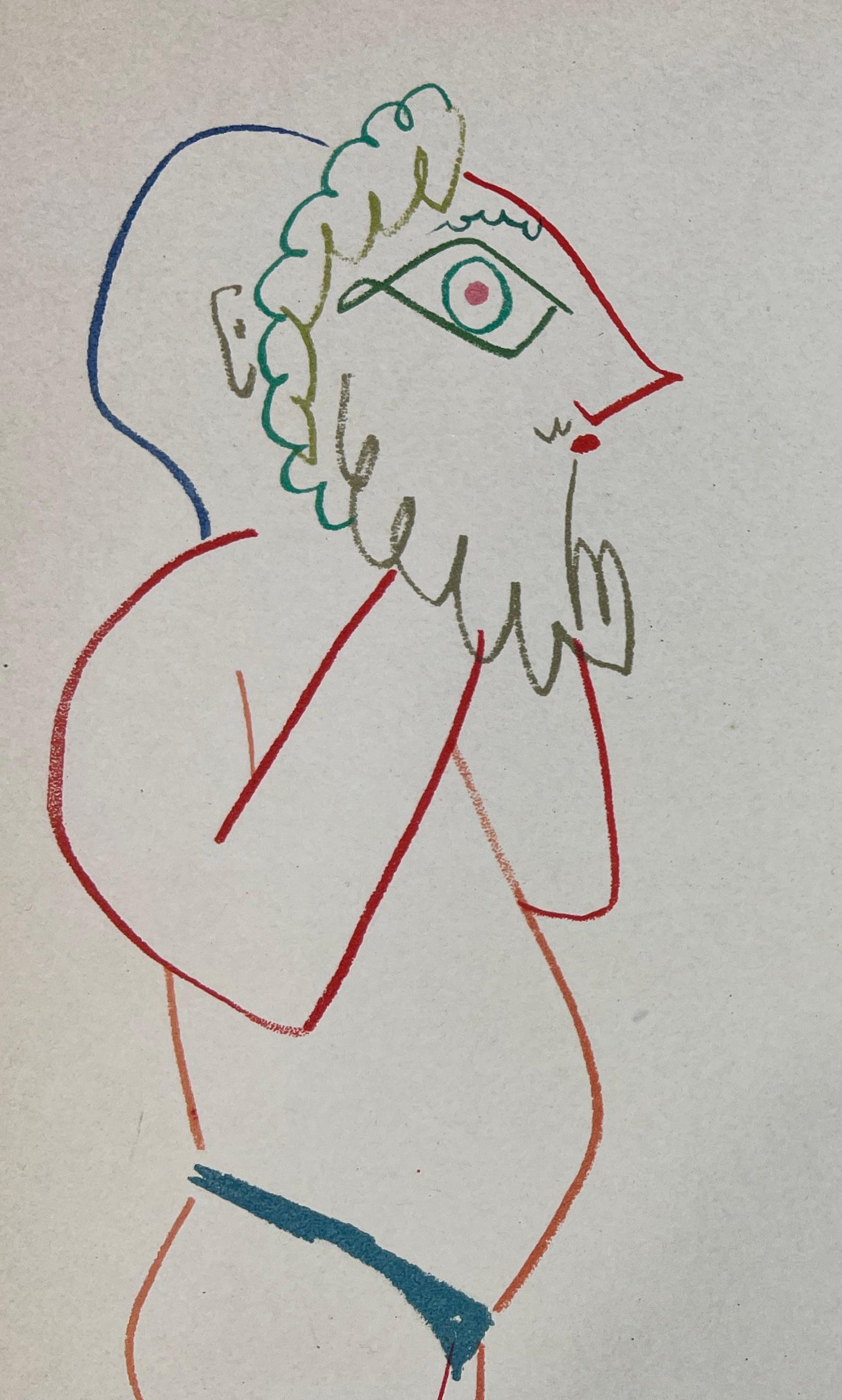 Pablo Picasso - Artista e modella seduti - Litografia firmata a mano - 1954 3